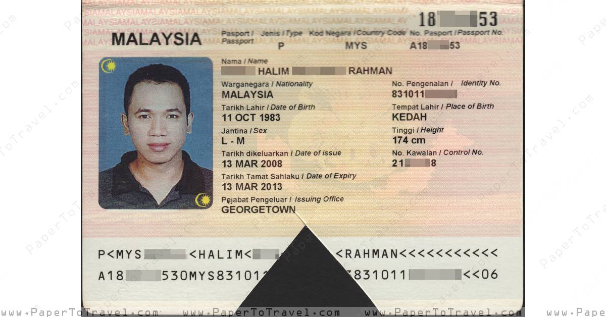 « Biodata » Malaysia : Series IV - Non-ICAO Compliance Biometric