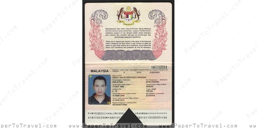 « Biodata & Request Page » Malaysia : Series IV - Non-ICAO Compliance