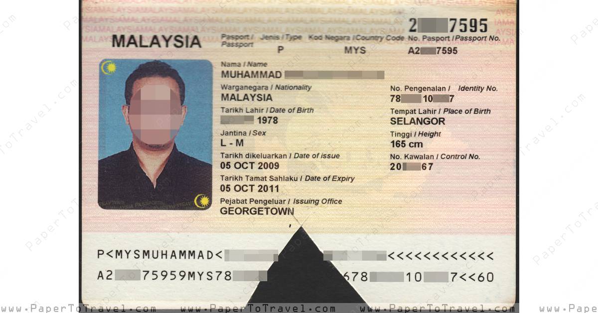 « Biodata » Malaysia : International Passport — Series IV — Biometric