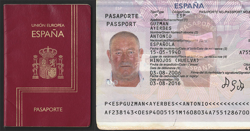 passport for travel to spain
