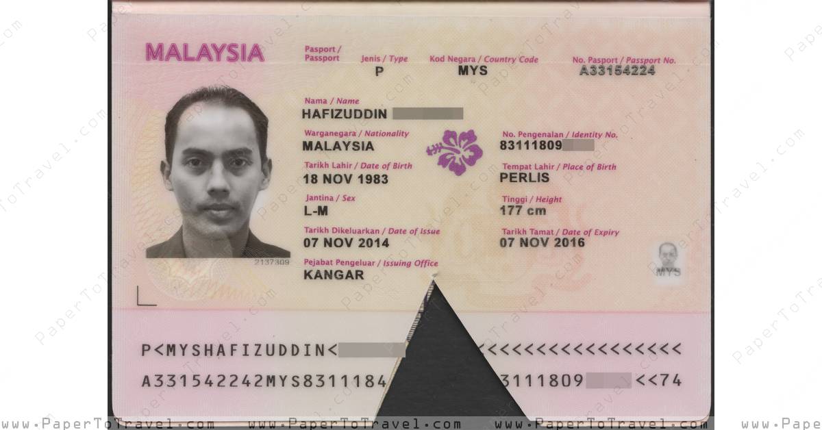 « Biodata » Malaysia : International Passport — Model I — Biometric