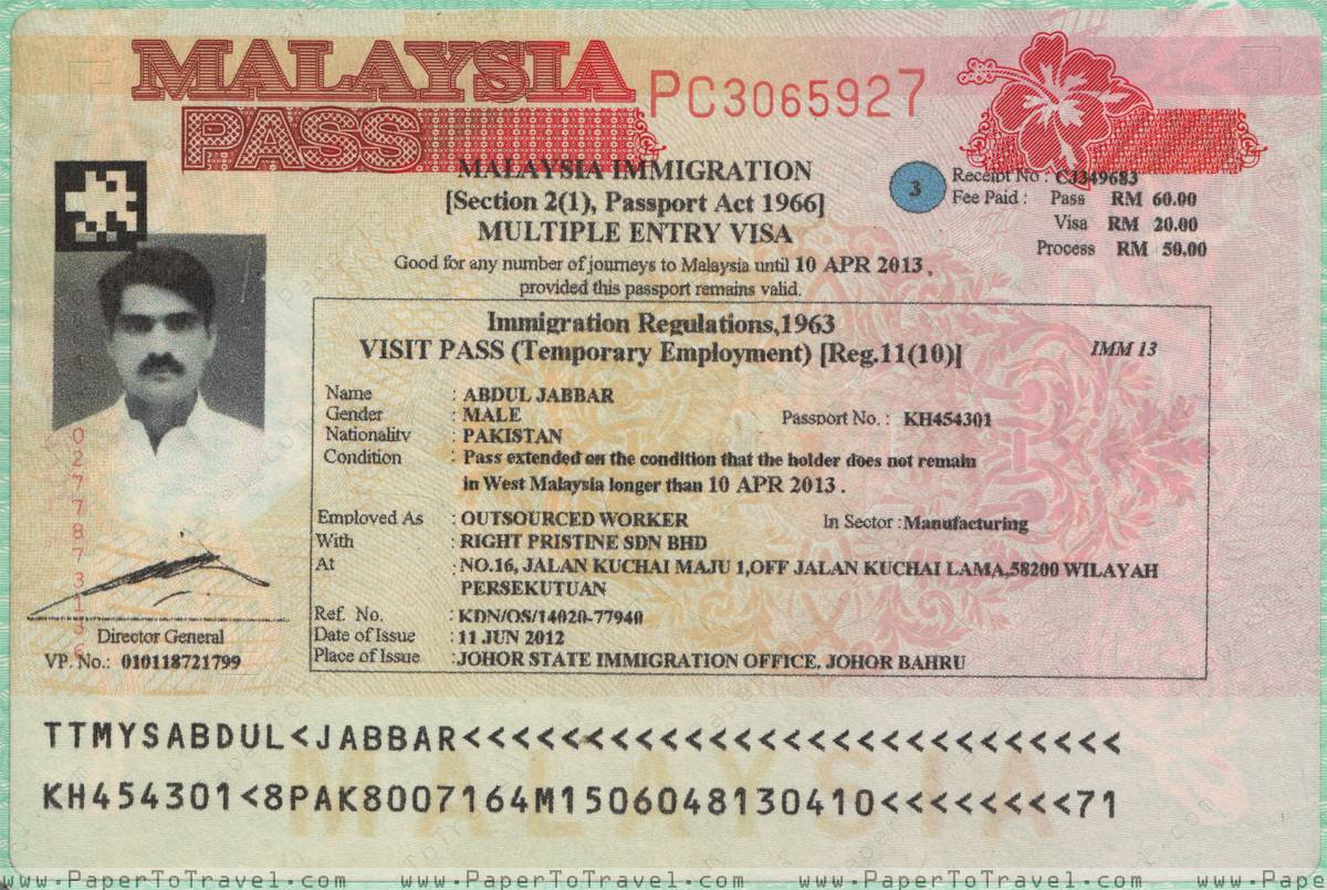 Малайзия виза 2024. Employment виза. Что такое Employment visa. Passport India.