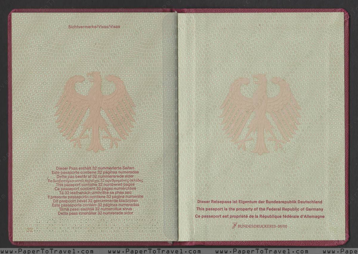 german passport pages