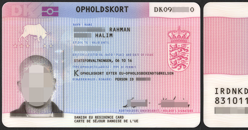 Kingdom of Denmark : Health Insurance Card — Sundhedskort (Høje