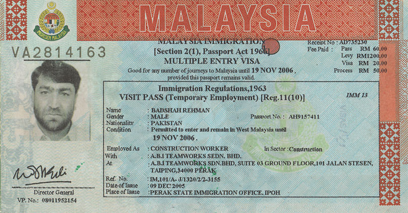 West Malaysia : Multiple Entry Visa for Temporary ...