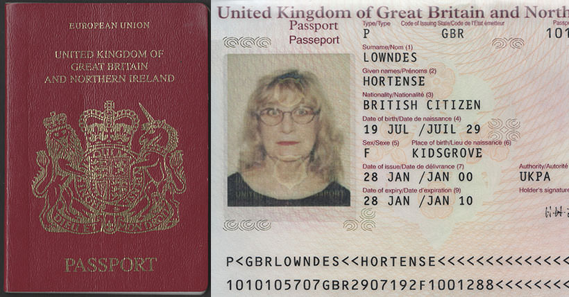 British Passport United Kingdom Of Great Britain Northern